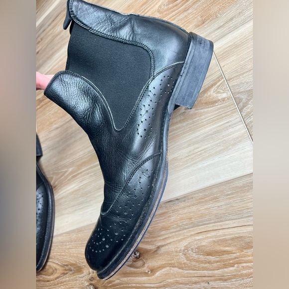 Stefano Castelli Vero Cuoio Fine Italian Leather Black Men’s Pull On Boot Sz 9.5 - Picture 7 of 15